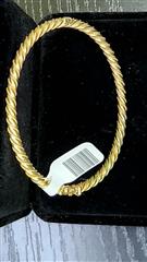 Gold Bangle Bracelet 14K Yellow Gold 9.8g
